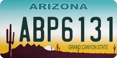AZ license plate ABP6131