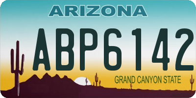 AZ license plate ABP6142