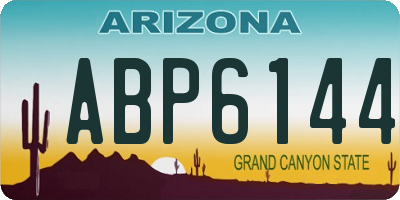 AZ license plate ABP6144