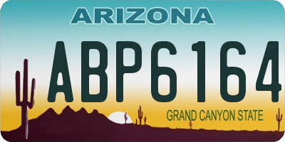 AZ license plate ABP6164