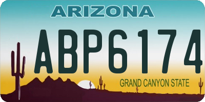 AZ license plate ABP6174