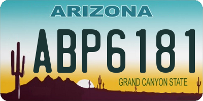 AZ license plate ABP6181