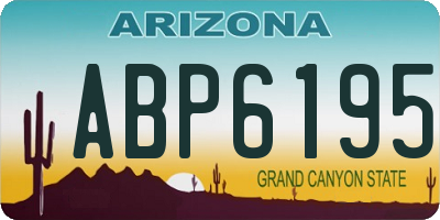 AZ license plate ABP6195