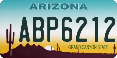 AZ license plate ABP6212