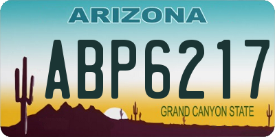 AZ license plate ABP6217