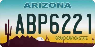 AZ license plate ABP6221