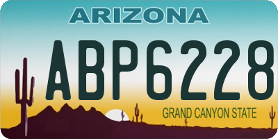 AZ license plate ABP6228