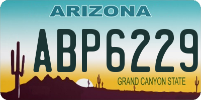 AZ license plate ABP6229