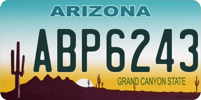 AZ license plate ABP6243
