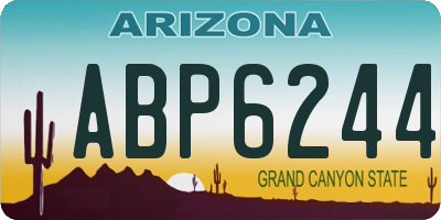 AZ license plate ABP6244