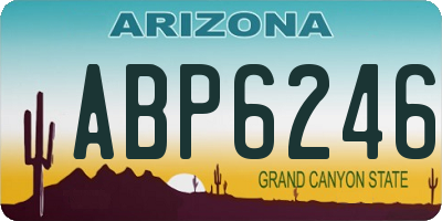 AZ license plate ABP6246