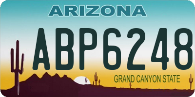 AZ license plate ABP6248