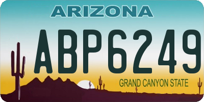AZ license plate ABP6249