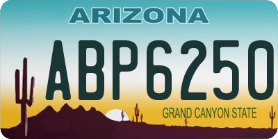 AZ license plate ABP6250