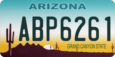 AZ license plate ABP6261