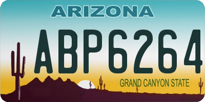 AZ license plate ABP6264