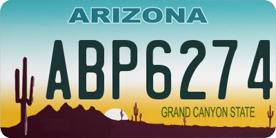 AZ license plate ABP6274