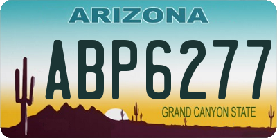 AZ license plate ABP6277