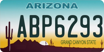 AZ license plate ABP6293