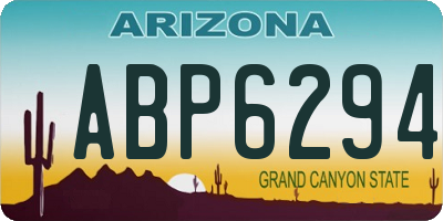 AZ license plate ABP6294