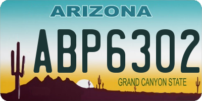 AZ license plate ABP6302