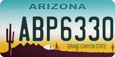 AZ license plate ABP6330