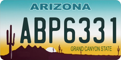AZ license plate ABP6331