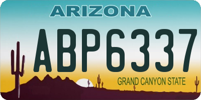 AZ license plate ABP6337
