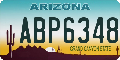 AZ license plate ABP6348