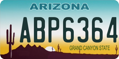 AZ license plate ABP6364