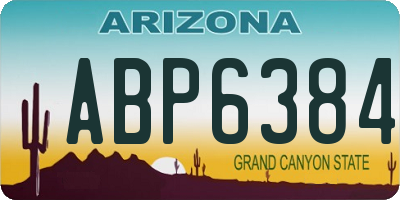 AZ license plate ABP6384