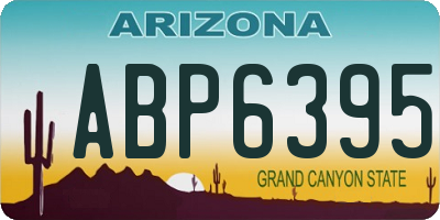 AZ license plate ABP6395