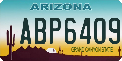 AZ license plate ABP6409