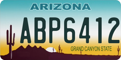 AZ license plate ABP6412