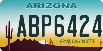 AZ license plate ABP6424