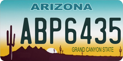 AZ license plate ABP6435