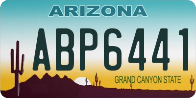 AZ license plate ABP6441