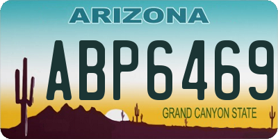 AZ license plate ABP6469