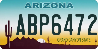 AZ license plate ABP6472