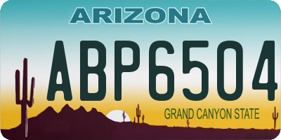 AZ license plate ABP6504