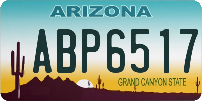 AZ license plate ABP6517