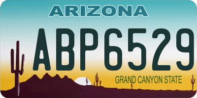 AZ license plate ABP6529