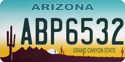AZ license plate ABP6532