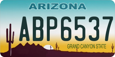 AZ license plate ABP6537