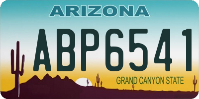 AZ license plate ABP6541