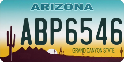 AZ license plate ABP6546