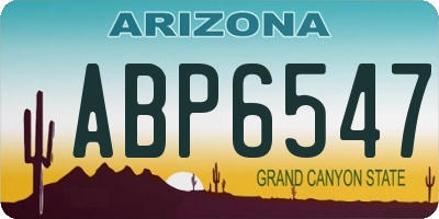 AZ license plate ABP6547