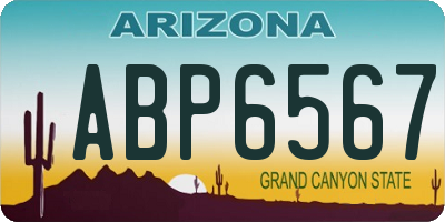 AZ license plate ABP6567