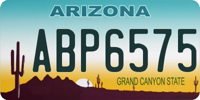 AZ license plate ABP6575