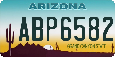 AZ license plate ABP6582